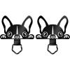 TACOMEGE Metal Phone Tether Tab Cute Dog for iPhone 16 15 14 13 12, Puppy Phone Lanyard Strap Patch Replacement for Smartphone Cases (Black)(Black)
