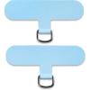 TACOMEGE Phone Tether Tab for iPhone, Cell Phone Lanyard Patch, Phone Strap Replacement Part for All Full Phone Cases (Pink)(Light Blue)