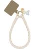TACOMEGE Silicone Phone Wrist Strap with Tether Tab For iPhone, Elastic Hands-Free Wristlet Cellphone Lanyard For Most phones(Beige)