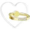 TACOMEGE Transparent Clear Cell Phone Ring Grips Holder for Apple iPhone Samsung Galaxy, Finger Ring Stand for Smartphones Tablets Cases(Crystal-Heart) (Gold)(Gold)
