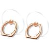 TACOMEGE Transparent Clear Phone Ring Grips Holder Kickstand, Finger Ring Stand for Cell Phone Tablet Case Accessories Round (GD R)(RG R)