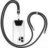 takyu Phone Lanyard, Universal Cell Phone Lanyard with Adjustable Nylon Neck Strap, Phone Tether Safety Strap Compatible with Most Smartphones with Full Coverage Case (Black)(Black)