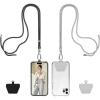 takyu Phone Lanyard with Tether Tabs for Phones(Black+grey(2tab))