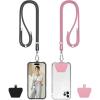 takyu Phone Lanyard with Tether Tabs for Phones(Black+pink(2tab))