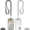 takyu Phone Lanyard with Tether Tabs for Phones(Nblack+grey(2tab))