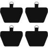 takyu Phone Tether Tab, 4 Pack Universal Phone Safety Tether Connector Without Adhesive Compatible for Most Smartphones (Black)(Black X4)