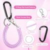 takyu 2PCS Phone Lanyard Tether with 4*Patch and 1*Carabiner for Travel Outdoor Hiking Cycling Climbing Skiing Compatible for iPhone Most Smartphones – White Purple(White+purple)