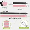 takyu Phone Lanyard, 2 Pack Adjustable Anti-Drop Neck/Wrist Strap with 2 Pcs Tether Patches, Secure Hands-Free Compatible for iPhone Samsung Perfect for Nurses, Teachers, Travel, Hiking Black(Black + Pink)