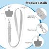takyu Phone Lanyard, 2 Pack Universal Phone Strap Soft Nylon Neck Strap with 4PCS Tether Tabs Compatible for iPhone Android Smartphones-Black Grey(Black+grey(4tab))
