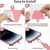 takyu Phone Lanyard, 2 Pack Universal Phone Strap Soft Nylon Neck Strap with 4PCS Tether Tabs Compatible for iPhone Android Smartphones-Black Grey(Black+pink)