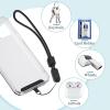 takyu Phone Lanyard Wrist Strap, Adjustable Wristlet Strap for Around The Hand With Tether Tabs Compatible for iPhone Android Smartphones-4PCS Black Grey(Black+grey)
