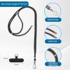 takyu Phone Lanyard with Tether Tabs for Phones(Nblack+grey(2tab))