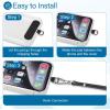 takyu Phone Lanyard with Tether Tabs for Phones(Nblack+grey(2tab))