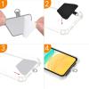 takyu Phone Tether Tab, 4 Pack Universal Phone Safety Tether Connector Without Adhesive Compatible for Most Smartphones (Black)(Black+ Grey)