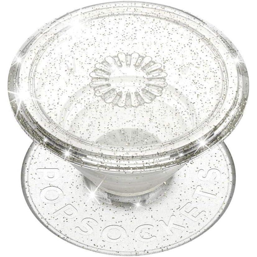 imagePopSockets Phone Grip for MagSafe with Kickstand Magnetic Stand Swappable Top Secure Hold for iPhone MagSafe Cases Phone ampamp Tablet Grip  ClearClear Glitter