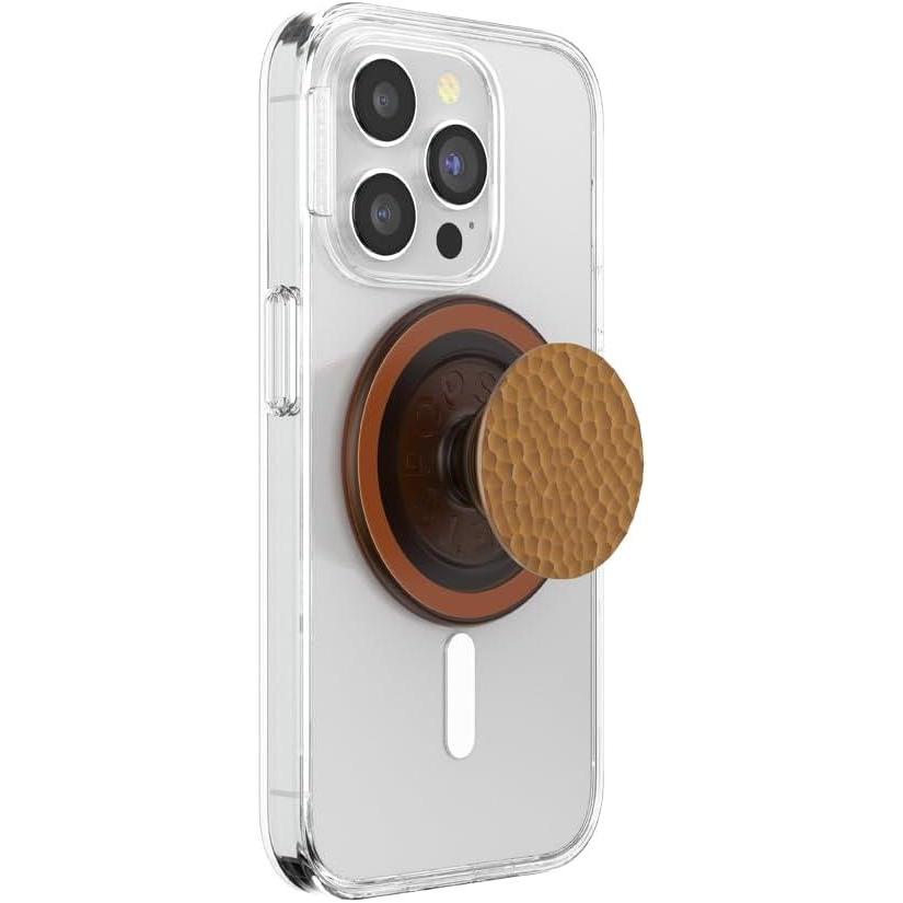 imagePopSockets Phone Grip for MagSafe with Kickstand Magnetic Stand Swappable Top Secure Hold for iPhone MagSafe Cases Phone ampamp Tablet Grip Cute PopSockets  Enamel Desert Gem BloomEnamel Hammered Copper Tone