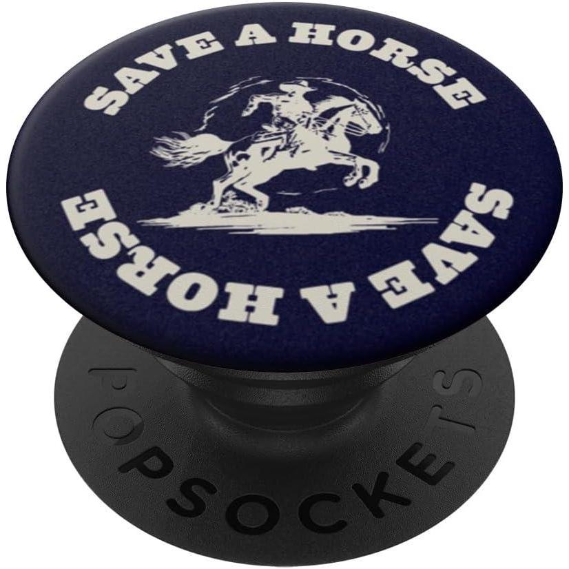 imagePopSockets Phone Grip with Expanding Kickstand Save A Horse PopSockets PopGrip for MagSafeAdhesive PopGrip