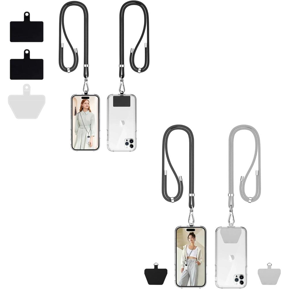 imageUniversal Cell Phone Lanyard Crossbody Lanyard with Adjustable Nylon Neck Strap Compatible for Every Mobile Phone