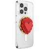 PopSockets Phone Grip for MagSafe with Kickstand, Magnetic Stand, Swappable Top, Secure Hold for iPhone MagSafe Cases, Phone & Tablet Grip, Cute PopSockets – Enamel Desert Gem Bloom(Sacred Heart)