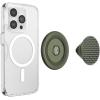 PopSockets Phone Grip for MagSafe with Kickstand, Magnetic Stand, Swappable Top, Secure Hold for iPhone MagSafe Cases, Phone & Tablet Grip, Cute PopSockets – Enamel Coconut Crème(Knurl Olive)