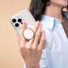 PopSockets Phone Grip for MagSafe with Kickstand, Magnetic Stand, Swappable Top, Secure Hold for iPhone MagSafe Cases, Phone & Tablet Grip, Cute PopSockets – Enamel Coconut Crème(Coco Creme)
