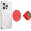 PopSockets Phone Grip for MagSafe with Kickstand, Magnetic Stand, Swappable Top, Secure Hold for iPhone MagSafe Cases, Phone & Tablet Grip, Cute PopSockets – Enamel Coconut Crème(PopOut Pomodoro)