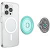 PopSockets Phone Grip for MagSafe with Kickstand, Magnetic Stand, Swappable Top, Secure Hold for iPhone MagSafe Cases, Phone & Tablet Grip, Cute PopSockets – Enamel Desert Gem Bloom(Enamel Stamped)