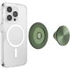 PopSockets Phone Grip for MagSafe with Kickstand, Magnetic Stand, Swappable Top, Secure Hold for iPhone MagSafe Cases, Phone & Tablet Grip -Light Blue(Radial Olive)