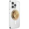 PopSockets Phone Grip for MagSafe with Kickstand, Magnetic Stand, Swappable Top, Secure Hold for iPhone MagSafe Cases, Phone & Tablet Grip -Light Blue(Aluminum Radial Gold)