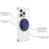 PopSockets Phone Grip for MagSafe with Kickstand, Magnetic Stand, Swappable Top, Secure Hold for iPhone MagSafe Cases, Phone & Tablet Grip -Light Blue(French Navy)