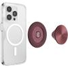 PopSockets Phone Grip for MagSafe with Kickstand, Magnetic Stand, Swappable Top, Secure Hold for iPhone MagSafe Cases, Phone & Tablet Grip -Light Blue(Radial Oxblood)