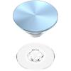 PopSockets Phone Grip for MagSafe with Kickstand, Magnetic Stand, Swappable Top, Secure Hold for iPhone MagSafe Cases, Phone & Tablet Grip -Light Blue(Blue Sigh)