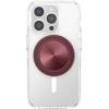 PopSockets Phone Grip for MagSafe with Kickstand, Magnetic Stand, Swappable Top, Secure Hold for iPhone MagSafe Cases, Phone & Tablet Grip -Light Blue(Radial Oxblood)