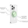 PopSockets Phone Grip for MagSafe with Kickstand, Magnetic Stand, Swappable Top, Secure Hold for iPhone MagSafe Cases, Phone & Tablet Grip -Light Blue(Honeydew)