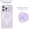 PopSockets Suck-Up™ Suction Grip & Stand, 3-in-1 MagSafe Phone Mount for iPhone, Strong Hold on Mirrors & Glass, Swappable Top, Portable & Reusable – Clear(Opaalescent)
