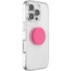 PopSockets Suck-Up™ Suction Grip & Stand, 3-in-1 MagSafe Phone Mount for iPhone, Strong Hold on Mirrors & Glass, Swappable Top, Portable & Reusable – Clear(Neon Pink)