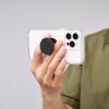 PopSockets Suck-Up™ Suction Grip & Stand, 3-in-1 MagSafe Phone Mount for iPhone, Strong Hold on Mirrors & Glass, Swappable Top, Portable & Reusable – Clear(Black)