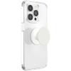 PopSockets Suck-Up™ Suction Grip & Stand, 3-in-1 MagSafe Phone Mount for iPhone, Strong Hold on Mirrors & Glass, Swappable Top, Portable & Reusable – Clear(Creme)