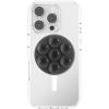 PopSockets Suck-Up™ Suction Grip & Stand, 3-in-1 MagSafe Phone Mount for iPhone, Strong Hold on Mirrors & Glass, Swappable Top, Portable & Reusable – Clear(Transluscent Black)