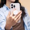 PopSockets Suck-Up™ Suction Grip & Stand, 3-in-1 MagSafe Phone Mount for iPhone, Strong Hold on Mirrors & Glass, Swappable Top, Portable & Reusable – Clear(Blanc Fresh)