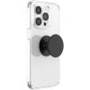 PopSockets Suck-Up™ Suction Grip & Stand, 3-in-1 MagSafe Phone Mount for iPhone, Strong Hold on Mirrors & Glass, Swappable Top, Portable & Reusable – Clear(Black)