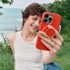 PopSockets Suck-Up™ Suction Grip & Stand, 3-in-1 MagSafe Phone Mount for iPhone, Strong Hold on Mirrors & Glass, Swappable Top, Portable & Reusable – Clear(Enamel Rosso)