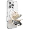 PopSockets Suck-Up™ Suction Grip & Stand, 3-in-1 MagSafe Phone Mount for iPhone, Strong Hold on Mirrors & Glass, Swappable Top, Portable & Reusable – Clear(Gold Radial)