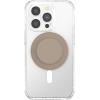 PopSockets Suck-Up™ Suction Grip & Stand, 3-in-1 MagSafe Phone Mount for iPhone, Strong Hold on Mirrors & Glass, Swappable Top, Portable & Reusable – Clear(Soft Touch Latte)