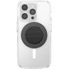 PopSockets Suck-Up™ Suction Grip & Stand, 3-in-1 MagSafe Phone Mount for iPhone, Strong Hold on Mirrors & Glass, Swappable Top, Portable & Reusable – Clear(Black Knurl)