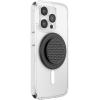 PopSockets Suck-Up™ Suction Grip & Stand, 3-in-1 MagSafe Phone Mount for iPhone, Strong Hold on Mirrors & Glass, Swappable Top, Portable & Reusable – Clear(Black Knurl)