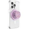 PopSockets Phone Grip for MagSafe with Kickstand, Magnetic Stand, Swappable Top, Secure Hold for iPhone MagSafe Cases, Phone & Tablet Grip – BonBon Femme Bot(Circus Regrind Sugar Plum)