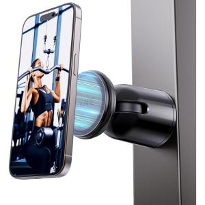 MiiKARE Gym Phone Holder – Magnetic, 360 Rotating, Home & Workout Essentials – Pink(Magsafe-Black)