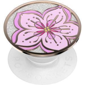 PopSockets Phone Grip for MagSafe with Kickstand, Magnetic Stand, Swappable Top, Secure Hold for iPhone MagSafe Cases, Phone & Tablet Grip – BonBon Femme Bot(Glitter Blossom)