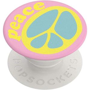 PopSockets Phone Grip for MagSafe with Kickstand, Magnetic Stand, Swappable Top, Secure Hold for iPhone MagSafe Cases, Phone & Tablet Grip – BonBon Femme Bot(Peace Slice)